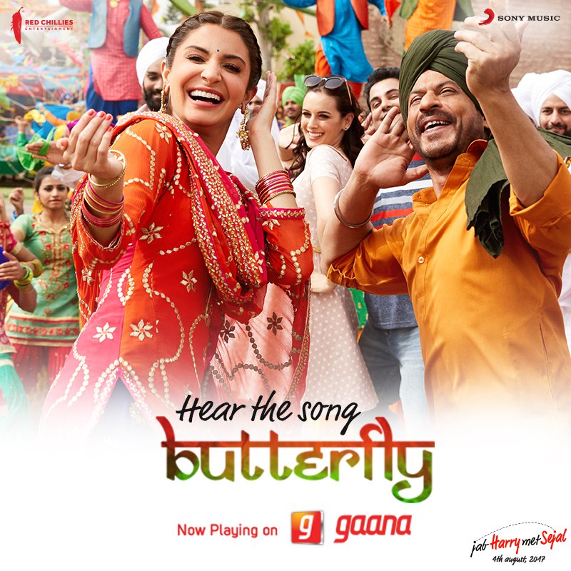 sonymusicindia's tweet photo. Listen to the song #Butterfly Now Playing on @gaana https://t.co/Gx38dFQ6hB

@iamsrk @AnushkaSharma @ipritamofficial @RedChilliesEnt https://t.co/ngjni9fSiP