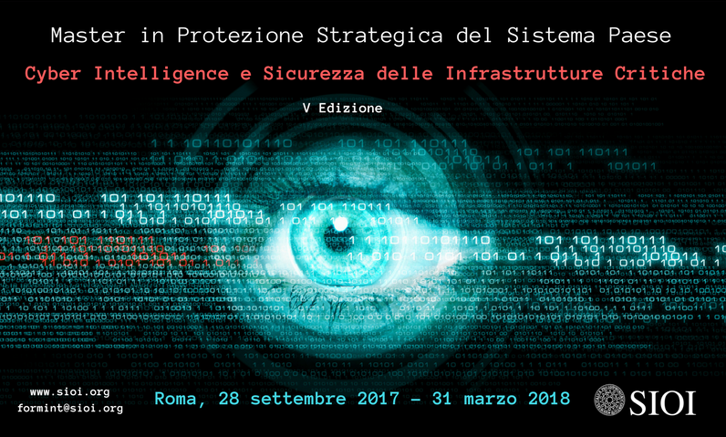 SIOItweet's tweet photo. NEW Master in Protezione Strategica del #SistemaPaese: #CyberIntelligence #InfrastruttureCritiche. Info e iscrizioni https://t.co/4bcGvDC61M https://t.co/2x2JQHO9o7
