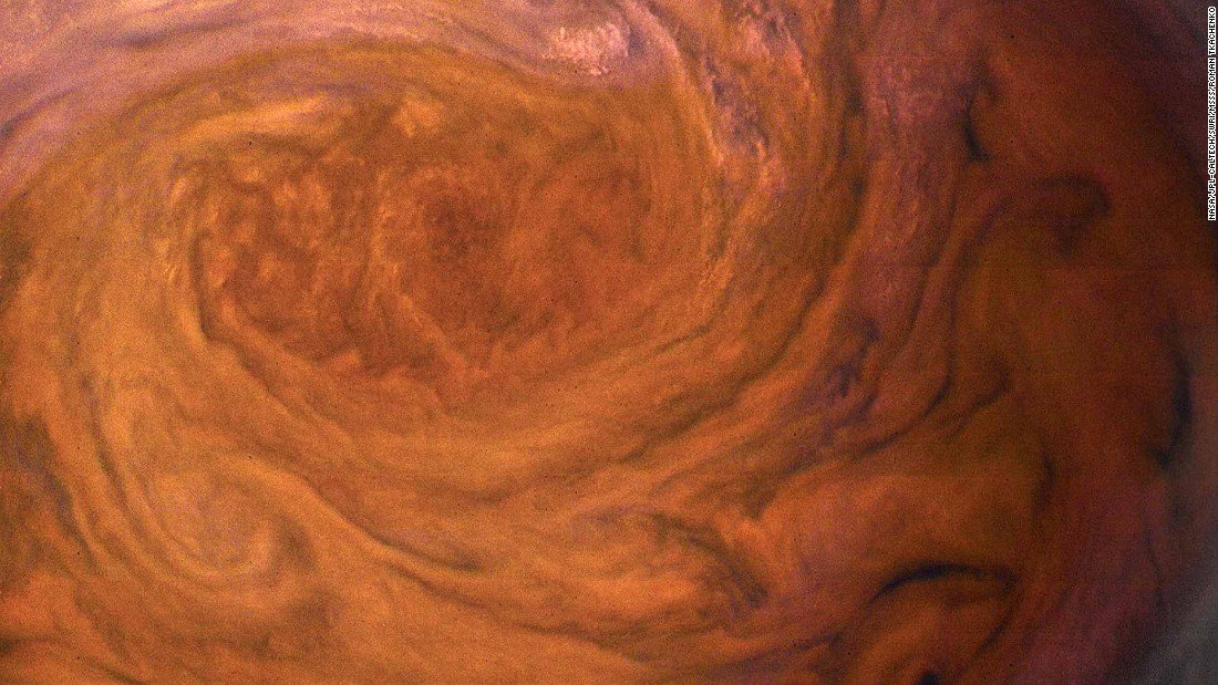 CNN's tweet photo. NASA just released photos of Jupiter that are clearer and closer than ever before https://t.co/UPHWdzjgc5 https://t.co/dYYZDGSP6N