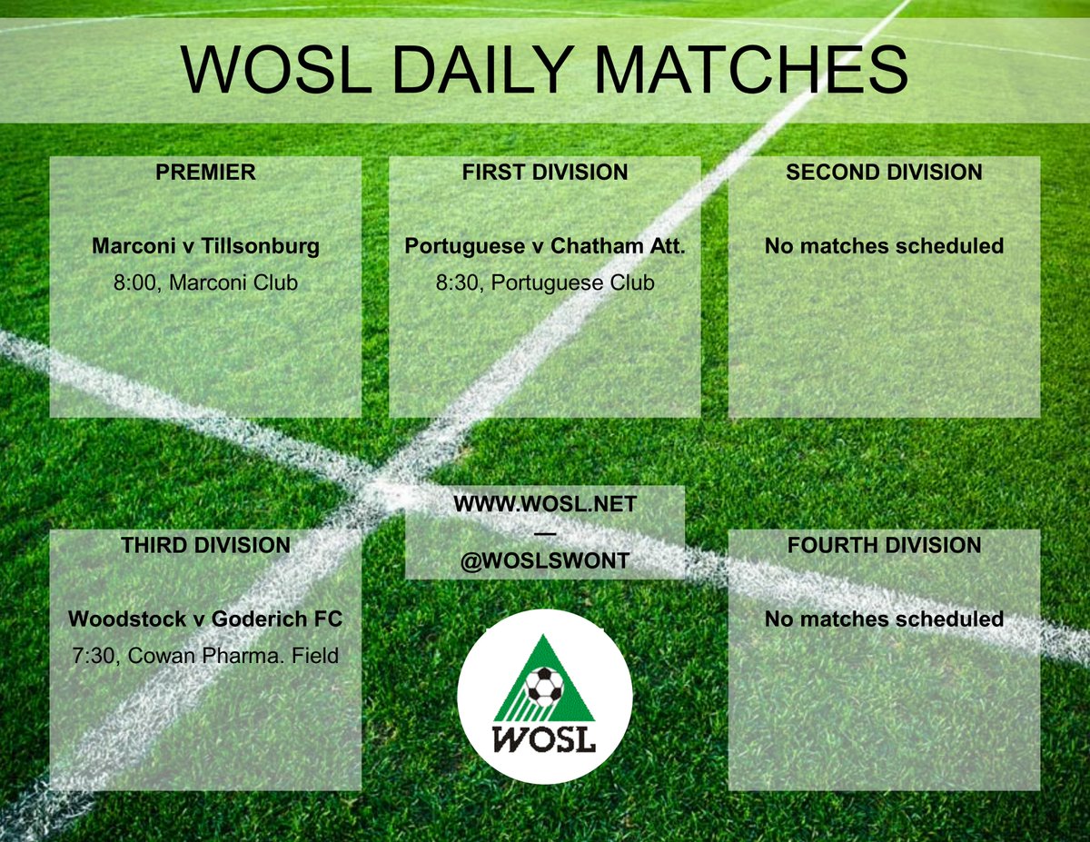 WOSLSWONT's tweet photo. ➡️ #WOSL Thursday match list. ⚽️ https://t.co/EJPnw8k1uM