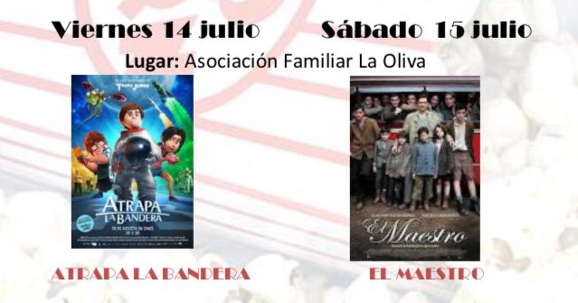 poligono_sur's tweet photo. Este finde hay cine de verano en Polígono Sur. El distrito proyecta 'Atrapa la bandera' mañana y 'El maestro' el sábado. 21.30h en La Oliva https://t.co/BogEXpDoLI