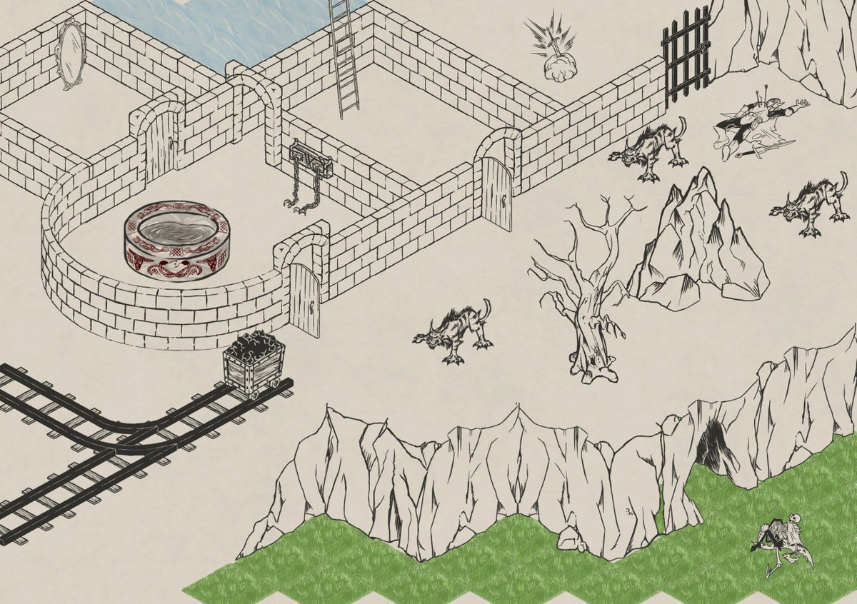 Syun_Toki's tweet image. ちょいちょい流れてくるDungeon Builder、実はBackerだったのでテスト。
まあデタラメなマップだがｗ

#DungeonBuilder