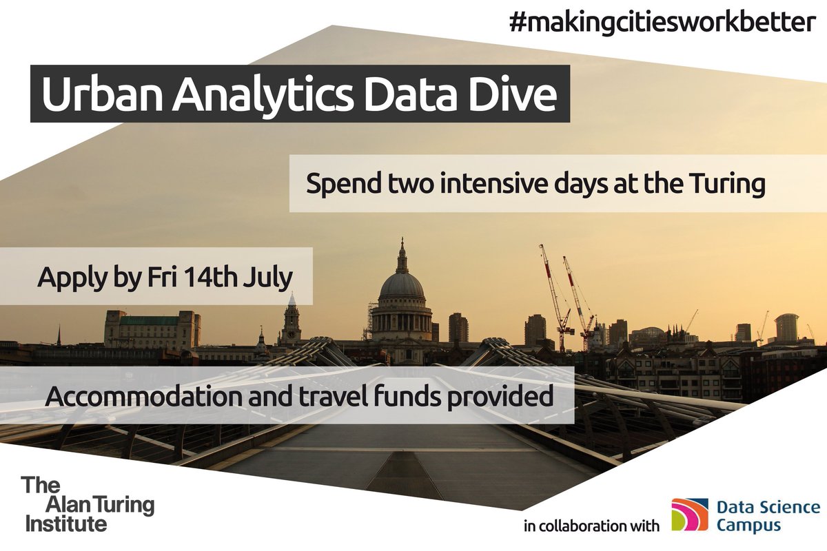 suzymoat's tweet photo. Only 2 days left to apply! Join us to work on policy challenges with satellite, Zoopla &amp; Strava data, 25 &amp; 26 July: https://t.co/rNP98ID1pQ https://t.co/Er4pAP8LYh