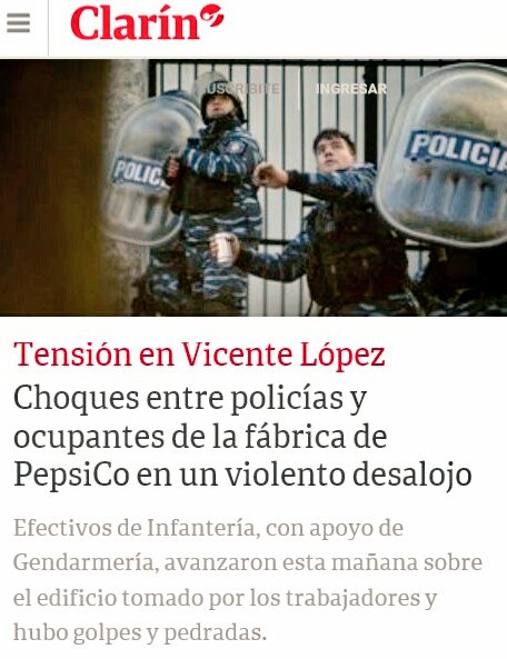 HugoYasky's tweet photo. La Cadena Oficial de medios privados están al servicio de ocultar la realidad #MacriReprimePepsico ⤵ https://t.co/UVOygnEnw2