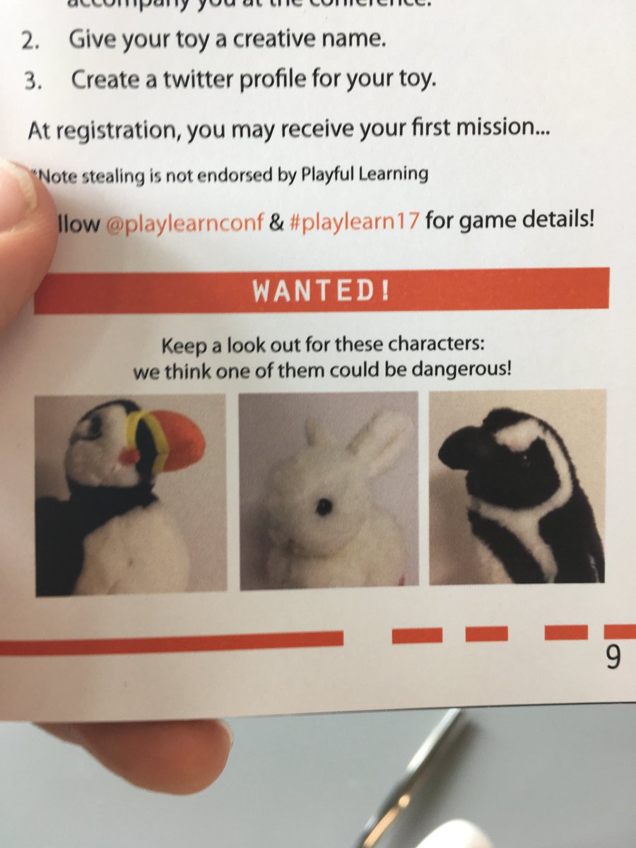 deweysaurusrex's tweet photo. Anyone seen these three? I can only see things when they move. #playlearn17 https://t.co/GvTtxPu04S