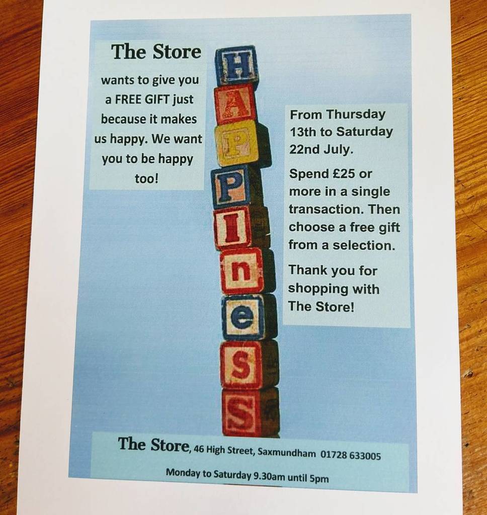TheStoreSax's tweet photo. Who doesn’t love a free gift? We do. So we’re giving you a free gift when you spend £25 or more from today ’til Saturday 22nd July. Hope to… https://t.co/NWtq8AwPuy