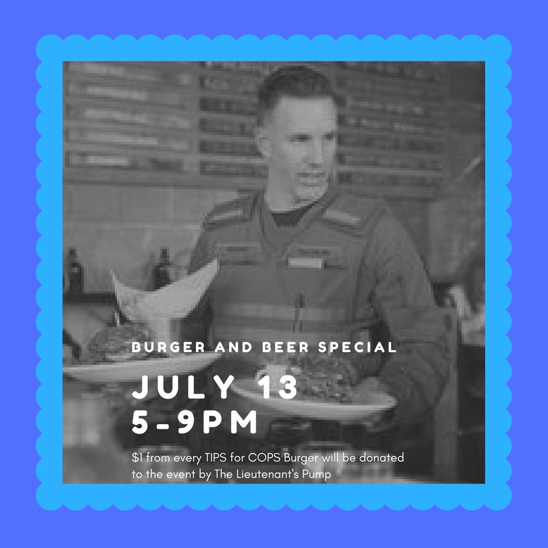 tipsforcops's tweet photo. Today is the day, tonight is the night .... @LieutenantsPump from 5-9pm #partyatthepump #popupparty #tipsforcops2017 https://t.co/BkANLjqjZx