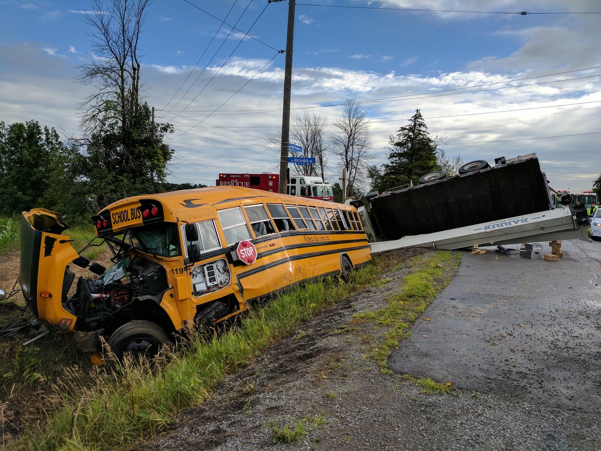 BREAKING One person airlifted from North Gower school bus crash