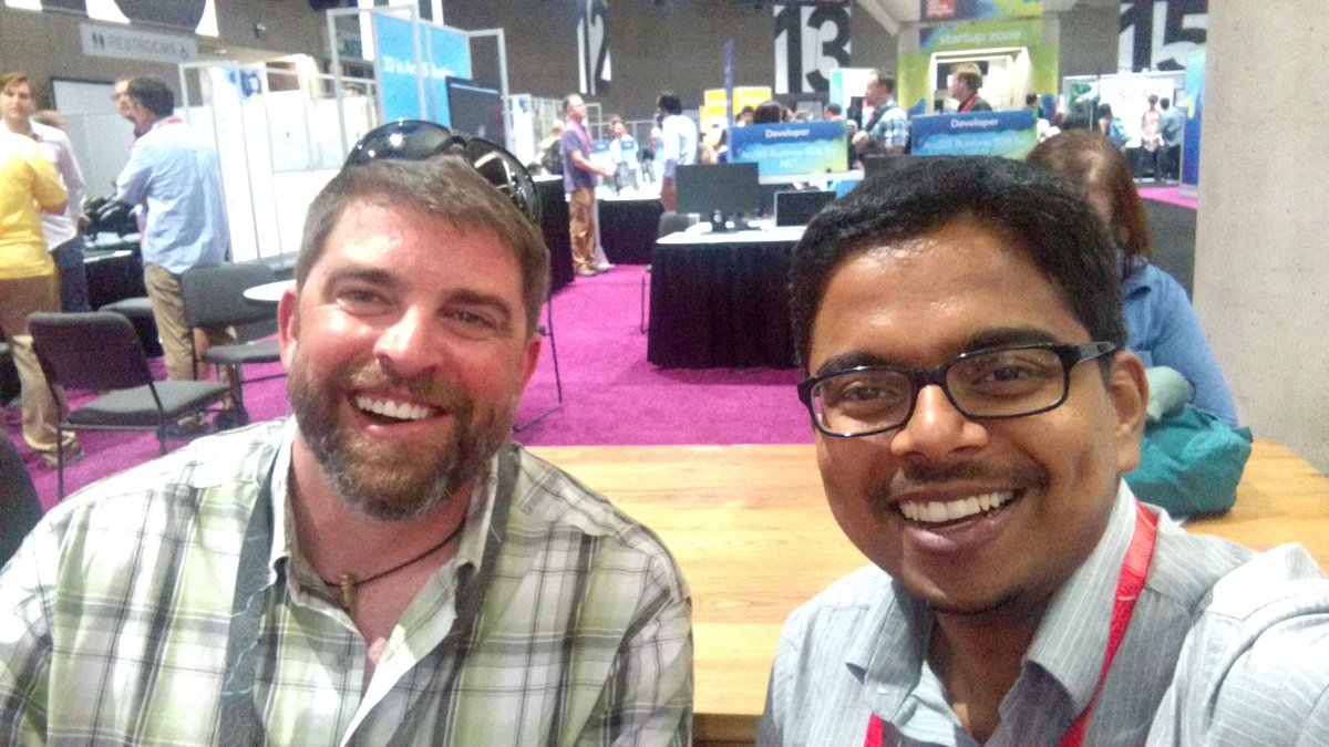 atma_mani's tweet photo. It was awesome meeting @northerniowa #GeoTREE #alum Matt Cooney at the #EsriUC Go geography! https://t.co/56atHSviub