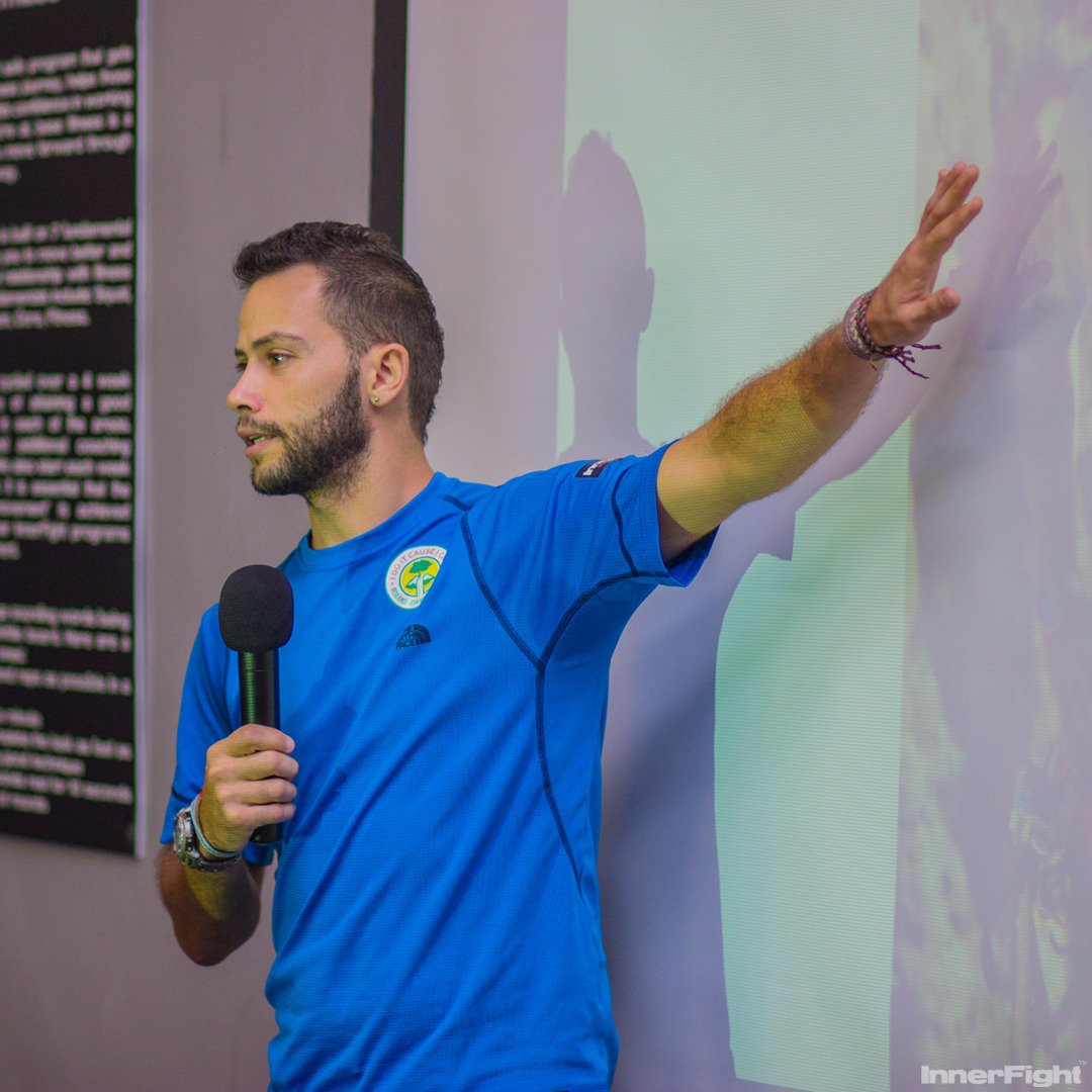 InnerFight's tweet photo. Throwback to when @Toufic_13 presented our 14th edition of #innertalks. Truly inspiring! #noweakness https://t.co/LQ3OJibr0a