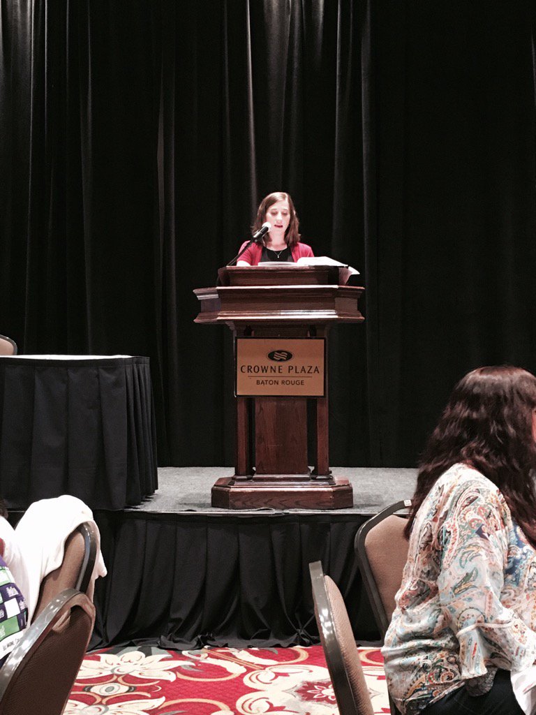 Opening breakfast lead by APEL Pres. Dr. Daussin. Michelle teaches in St. Bernard Parish. #apelisawesome2017