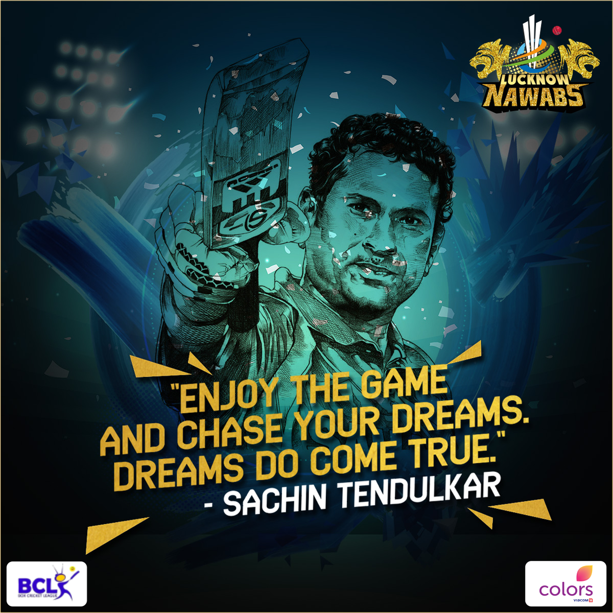 Dream on and play your game...Leave the rest on time! #LucknowNawabs