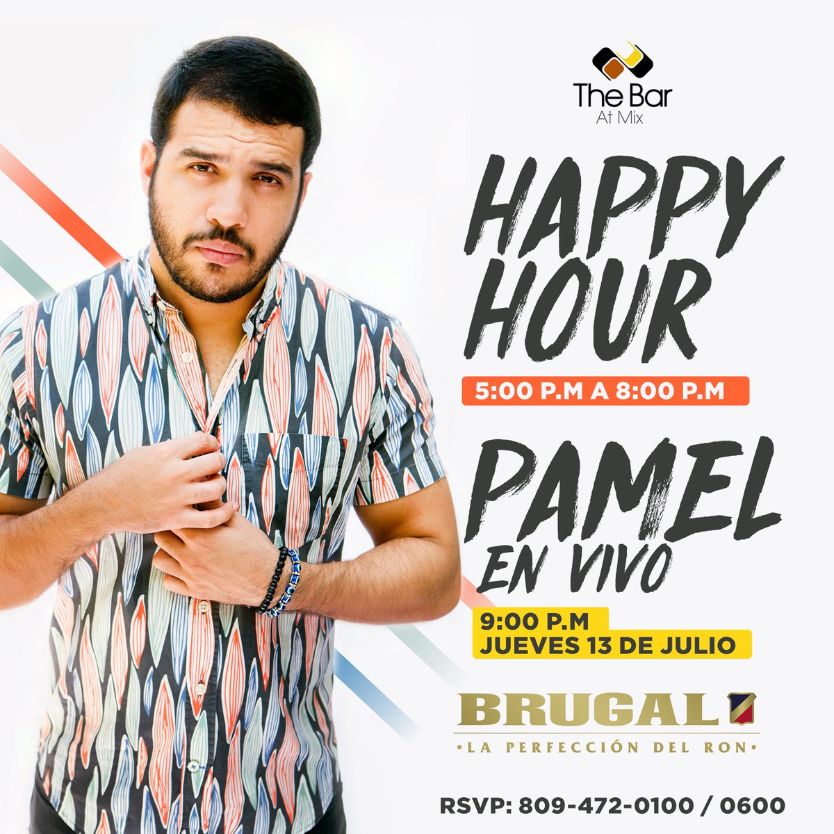 ¡Esta noche!
Pamel en concierto 9pm
#HappyHour de 5pm a 8pm con #RonBrugal 🥃🎤 
RSVP 809-472-0100/0600 
#mixrest #foodtoshare