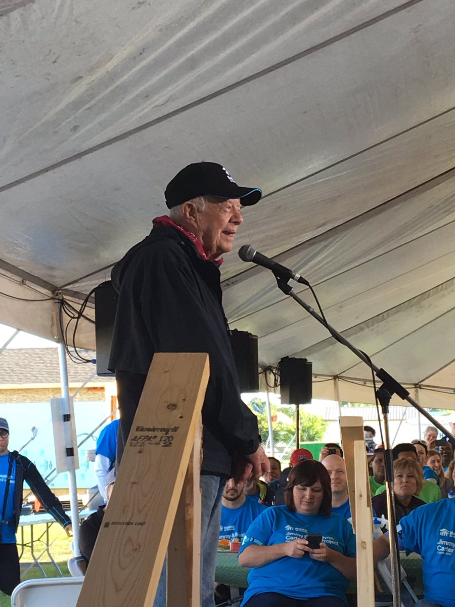 Pres Carter devotion at #HabitatCWP: "Habitat for Humanity is the best way I've found in my life to put my Christian faith into action."