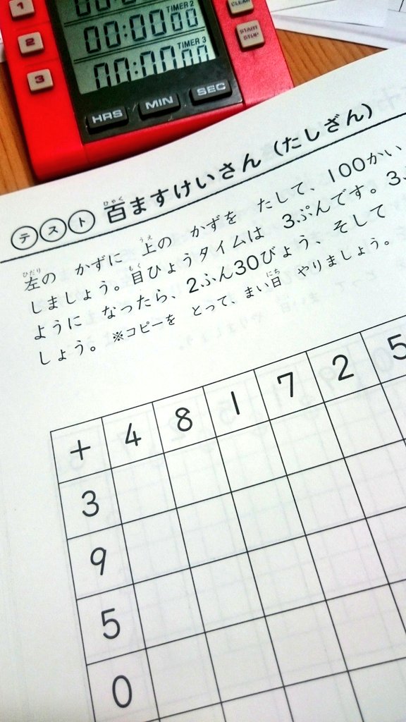 百ます計算にはどんな効果がある 正しいやり方とコツについても解説します 知育what S 知育ワッツ