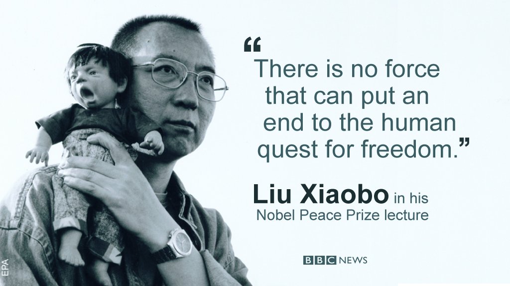 BBCBreaking's tweet image. Chinese Nobel laureate Liu Xiaobo, jailed for his pro-democracy work, dies in hospital aged 61, officials say bbc.in/2uir6tc