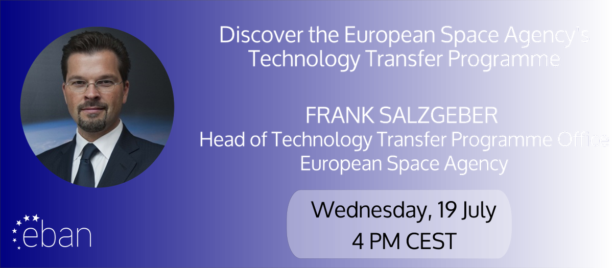 EBAN_org's tweet photo. Don't miss the #EBANSpace webinar with @esa's Frank Salzgeber! Register here: https://t.co/70sHyceARp https://t.co/O1vLQOGQYM