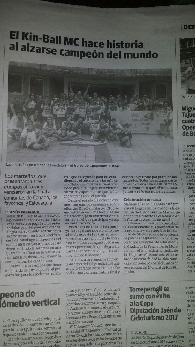 ADAndalucia's tweet photo. Prensa, TV, Radio... Muchas gracias a todos, a patrocinadores y al @AytoMartos por su apoyo. Algunos decían que el kb no tendría repercusión https://t.co/HUbsRvCUIw