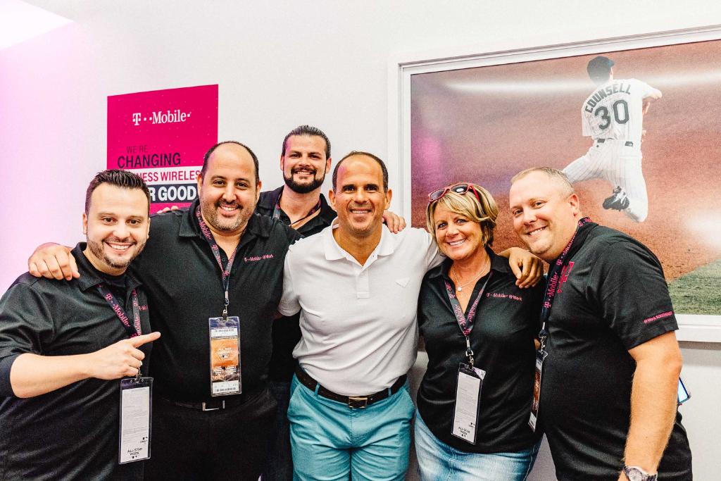 TMobileBusiness's tweet image. TBT to such a fun #ASWeek with @MarcusLemonis and our amazing @TMobileAtWork customers and friends ⚾️