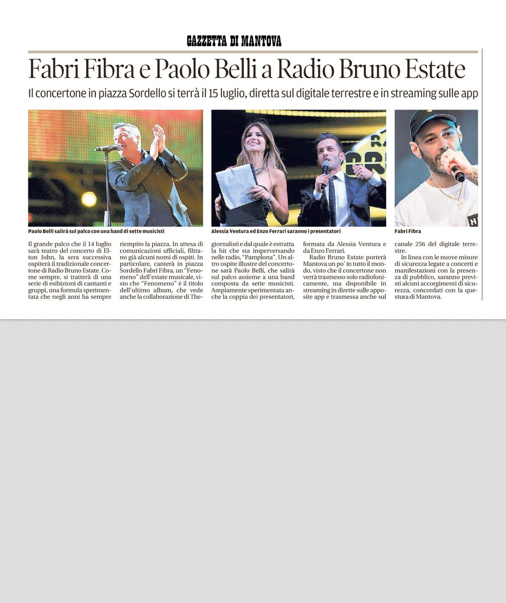 paolobelliswing's tweet photo. Sabato 15 luglio @RADIOBRUNO1 #mantova #paolobelli #bigband https://t.co/FtRi8OvFRI
