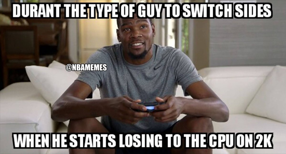 NBAMemes's tweet image. Kevin Durant be like... #WarriorsNation