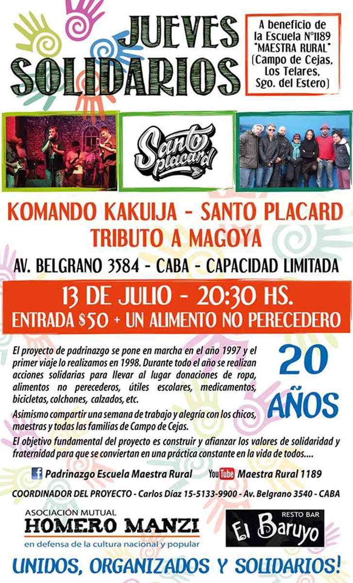 ReinaMomooo's tweet photo. Hoy #JuevesSolidario a beneficio de la Escuela N°1189 de Campo de Cejas, Sgo. Del Estero. @UyO_oficial @lpokoik @UniCiudadanaAR https://t.co/HSl4VBeKl9