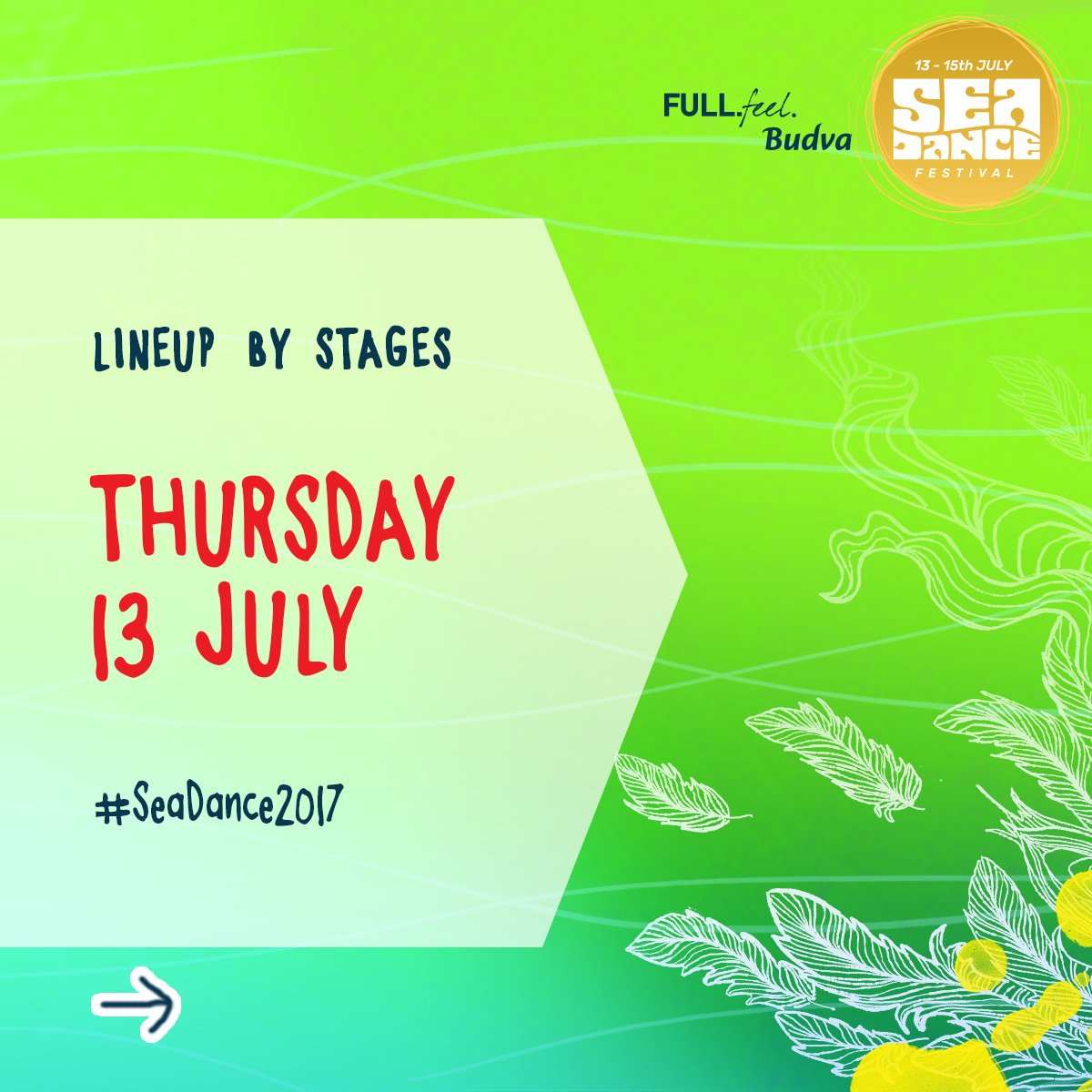 SeaDanceFest's tweet photo. Counting down the minutes until we launch 4th edition of Sea Dance! 😎🙌💫
Who are your favorites for tonight? 🌴💛 #SeaDance2017 https://t.co/72aogfT0mR