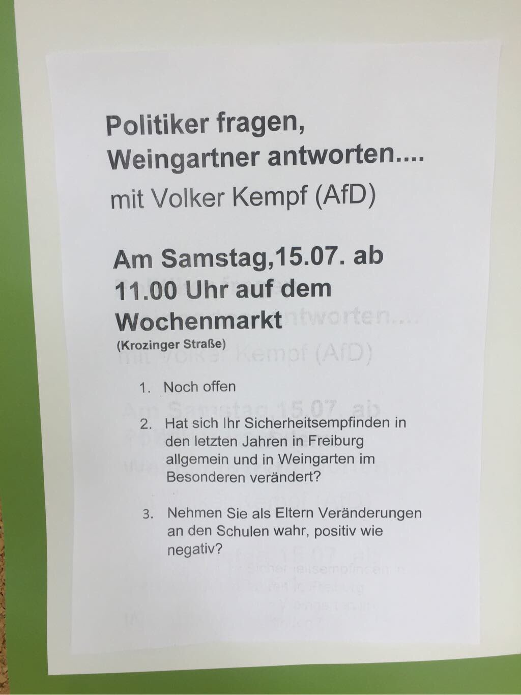 Kampfschildkrote On Twitter Auftritt Von Afd Direktkandidat Kempf In Freiburg Weingarten Am Samstag Um 11 Treffpunkt Fur Proteste Am Markt Beim Ekz Um 10 15 Antifa Https T Co Gln7o1vqpu