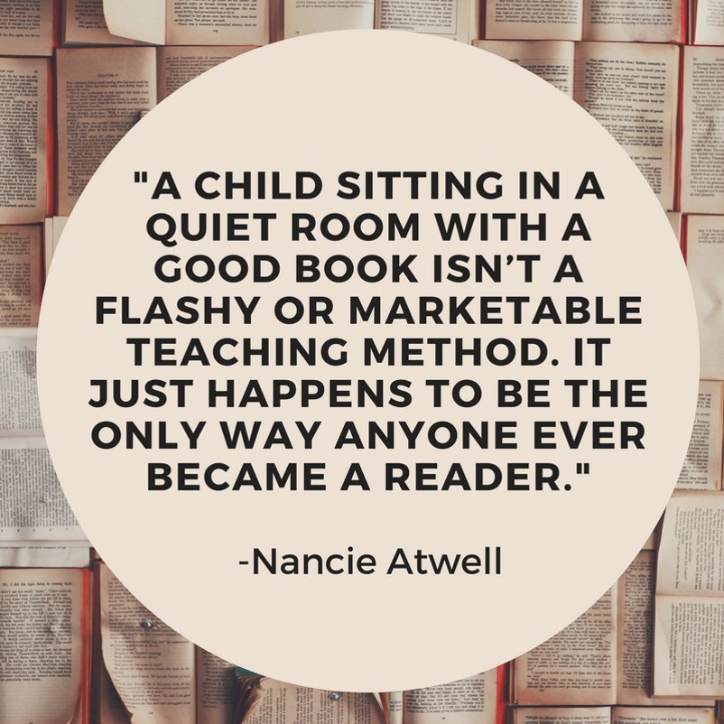 MrSchuReads's tweet photo. Wise words from @NancieAtwell. #ReadingSummit https://t.co/gz45ErQ2TW