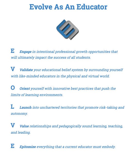 epfp_iel's tweet photo. How can you progress as an educator? Try EVOLVE! @bradmcurrie #EPFP #LeaderShipShape https://t.co/UwTnG0xFne https://t.co/K59Nzb7kiM