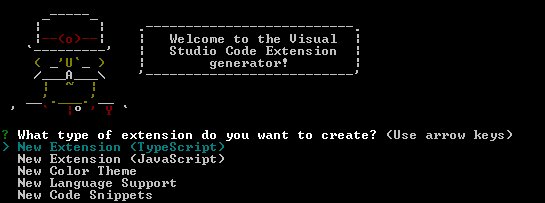 The #Yeoman Extension Generator helps you build #VisualStudio @code extensions in minutes: https://code.visualstudio.com/docs/extensions/yocode