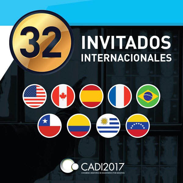 🌎Conocé a los 32 invitados internacionales del #CADI2017 en cadi2017.com.ar/programa.html  #Radiología #radiology #BuenJueves #xray #Salud