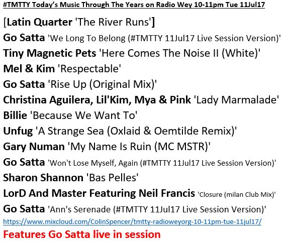 Here are this week's #TMTTY tracklistings + links for your aural delight...

mixcloud.com/ColinSpencer/t…
mixcloud.com/ColinSpencer/t…

Fill your ears