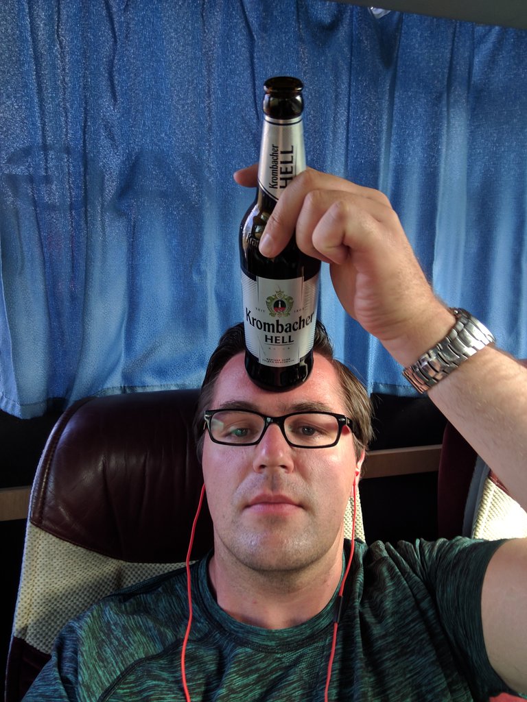 Fushna's tweet photo. Hey look I'm a #Beernicorne (we did a bathroom stop and I somehow ended up with two more beer) #slammered https://t.co/jdkN6a7r4j