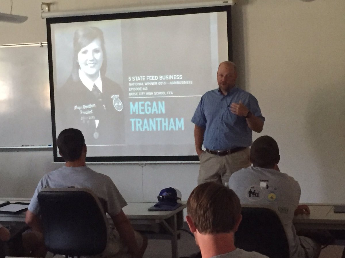 UMOAgriculture's tweet photo. Day 4 of @OfficialUMO #TTFCSAEInstitute2017 @mattbrechwald talked with students this morning about Entrepreneurship and SAE #OffFarmIncome https://t.co/lnxXIxFe6J