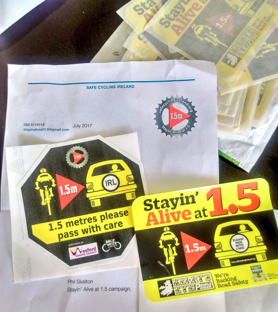 Marie_Casserly's tweet image. Thanks Phil @SafeCyclingEire Any #Sligo business wishing to sponsor new stickers or anyone needs a sticker just ask! #StayingAlive #Cycling