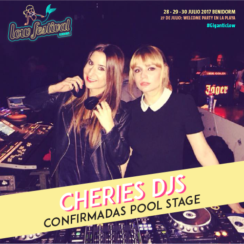 Muy contentas de anunciar que el domingo 30/07 <a href="/cheriesdjs/">Cheries djs</a> estaremos pinchando en el Pool stage del #Low2017 a la 01:00h. Come along! <3