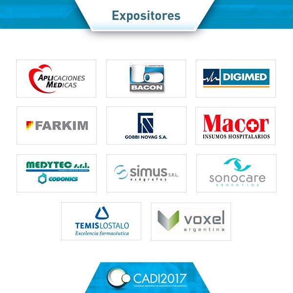 🌟Conocé nuestros patrocinadores y expositores en cadi2017.com.ar/exposicionYpat… #CADI2017 #Congreso #Radiologia #Radiology #BuenJueves #Salud