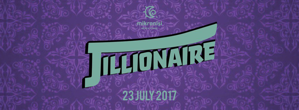 The countdown is on!!!! JILLIONAIRE / MAJOR LAZOR!!

23rd JULY 2017 - <a href="/mikronisi_bar/">Mikronisi Beach Bar</a> 

Tickets: <a href="/ClubbingAway/">ClubbingAway</a>