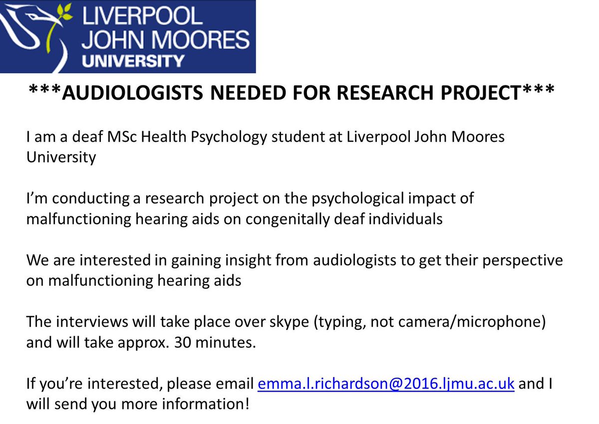 Please RT!  Looking for #audiologists to take part in a short interview over skype! DM or email me!