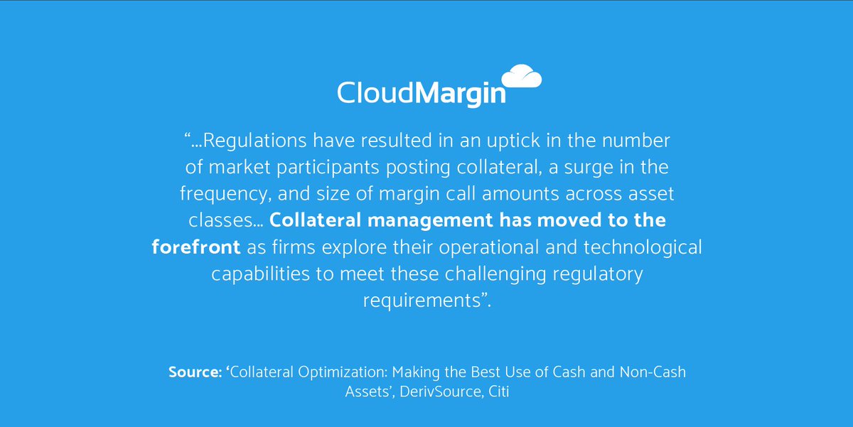 CloudMargin's tweet image. #CollateralOptimization: Making the Best Use of Cash and Non-Cash Assets in an uncertain regulatory environment -derivsource.com/2017/07/11/col…