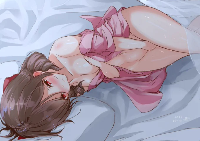春風ちゃん('u`*)
最近夜暑いから汗めっちゃかいて寝苦しいデス
#艦これ版深夜の真剣お絵描き60分一本勝負
#艦これ版真剣お絵描き60分一本勝負_20170713 