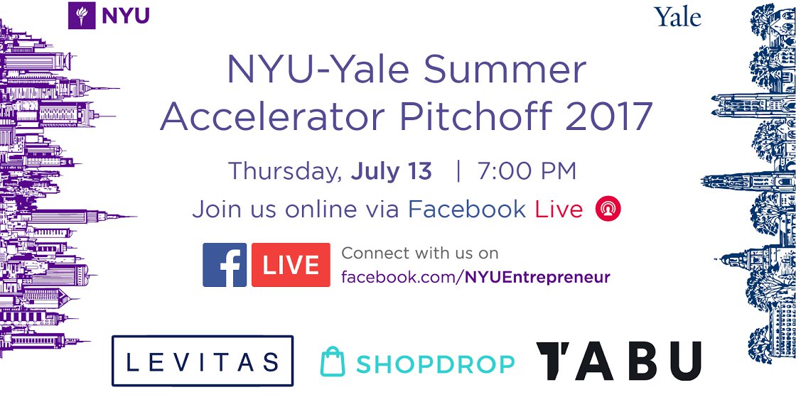 AmeriEntre_ship's tweet photo. See 7pm tonight #startups from @NYUEntrepreneur and @YEItweets in their annual #accelerator #pitchoffs https://t.co/xIjDEePkS0