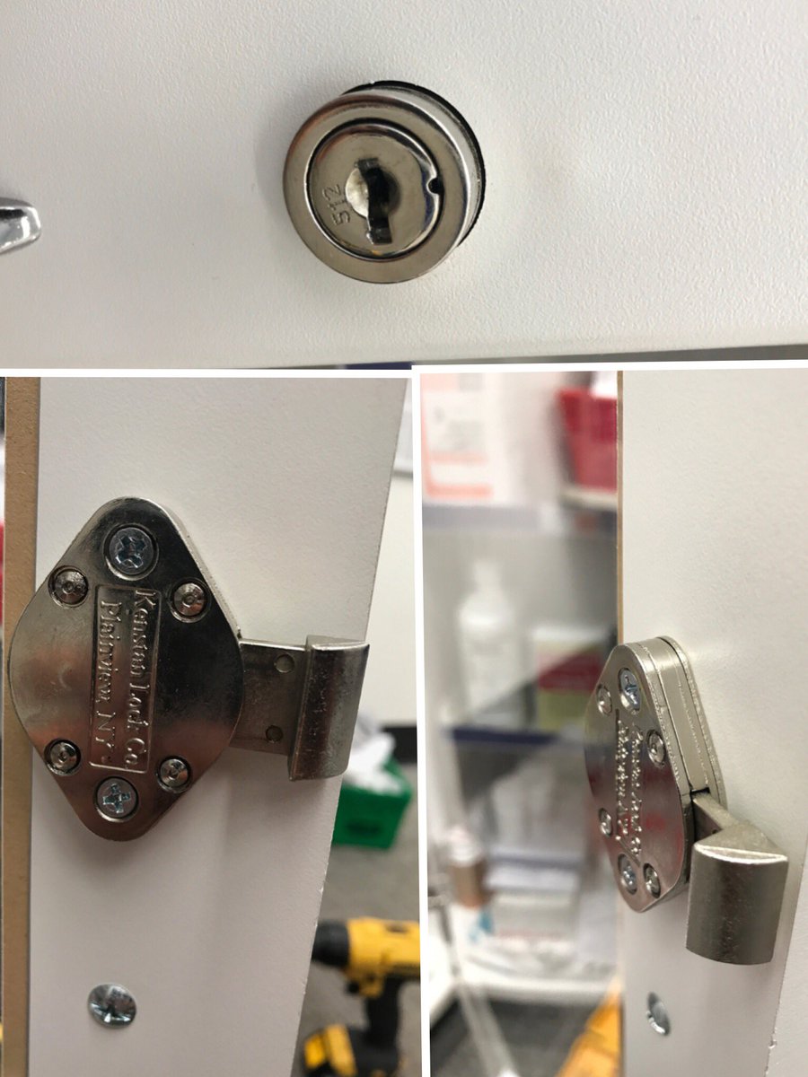 locksmithnaples's tweet photo. "Just a lock" NO! This had to be special made from scratch by the manufacturer all so it could match the rest of the pharmaceutical locks https://t.co/x89sXSpDCB