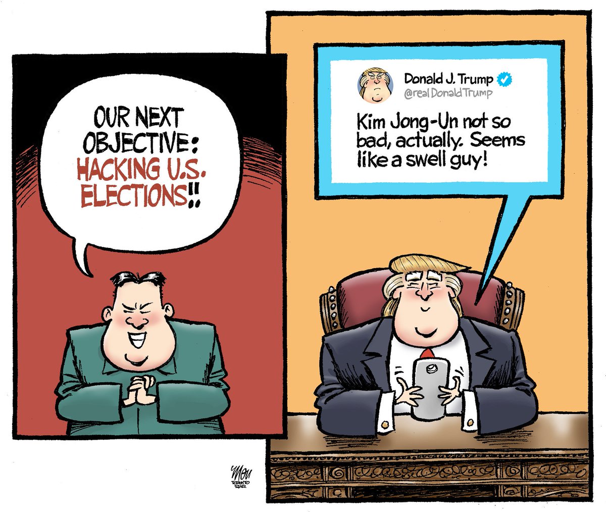 Image result for Cartoons of Trump's new BFF