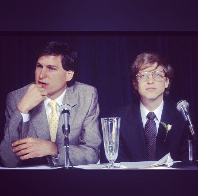#SteveJobs and #BillGates in 1985. #startup
