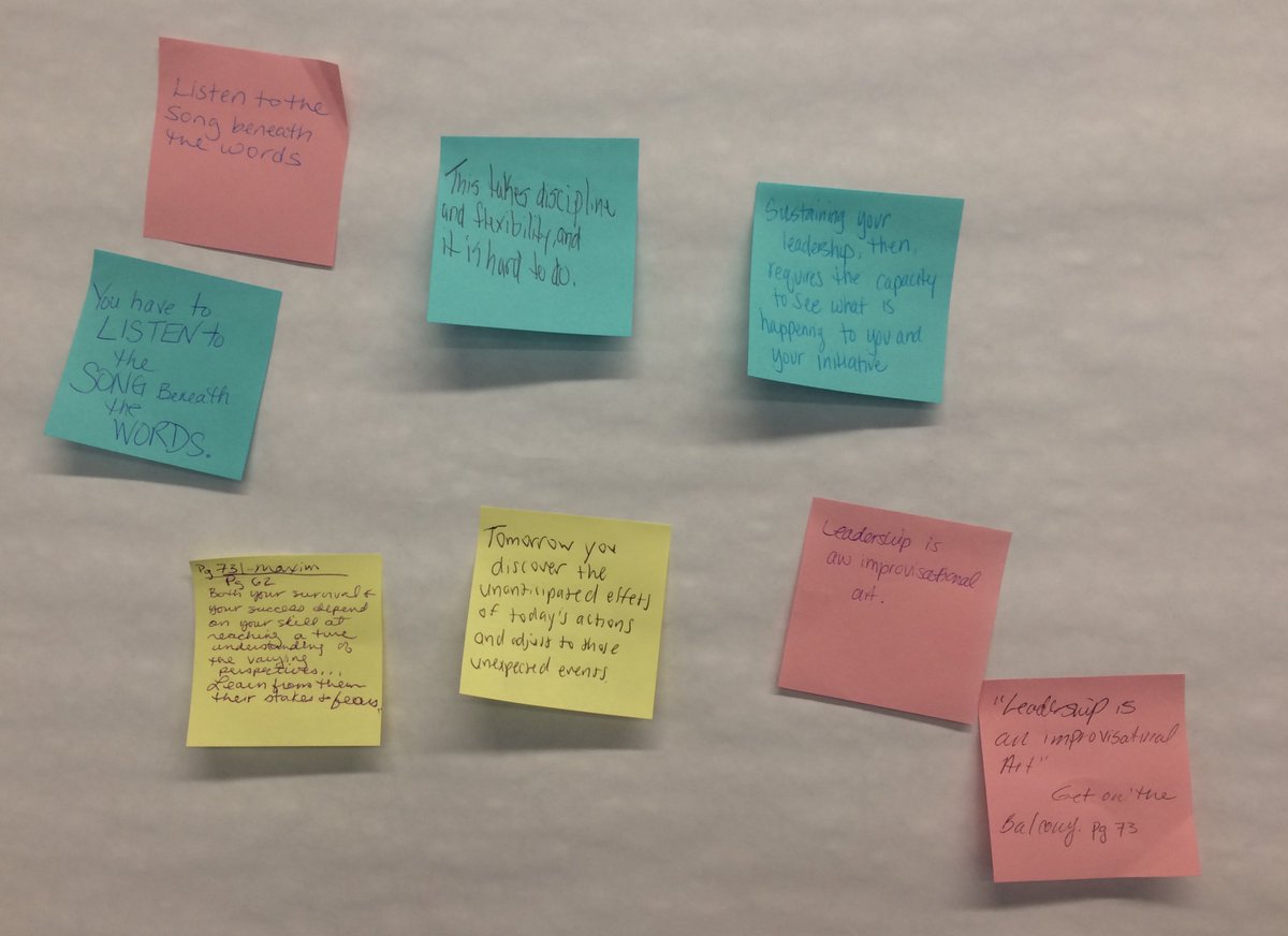 Our Building Leadership Team met today to discuss 'Leadership on the Line' by #MartyLinsky & #RonaldHeifetz. @dcpublicschools @HarvardBiz