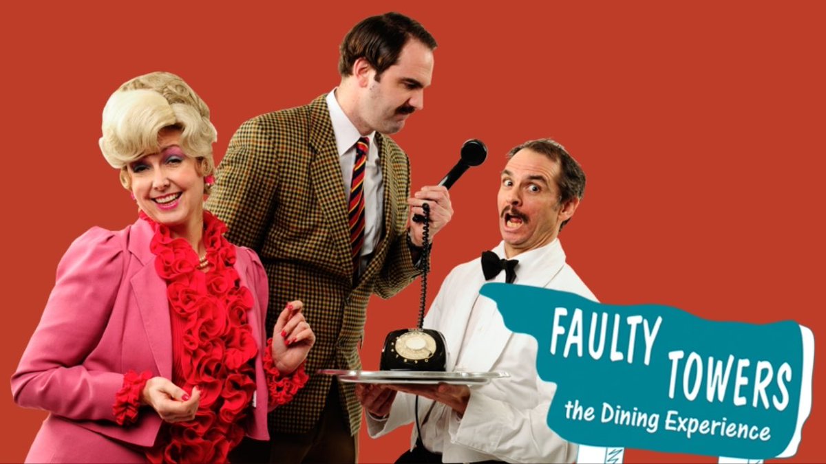 M1LLY9's tweet image. The Fawlty towers experience going on sale tomorrow @Bedfordcornexch 29 November! £35.00 a head three course meal and great fun.