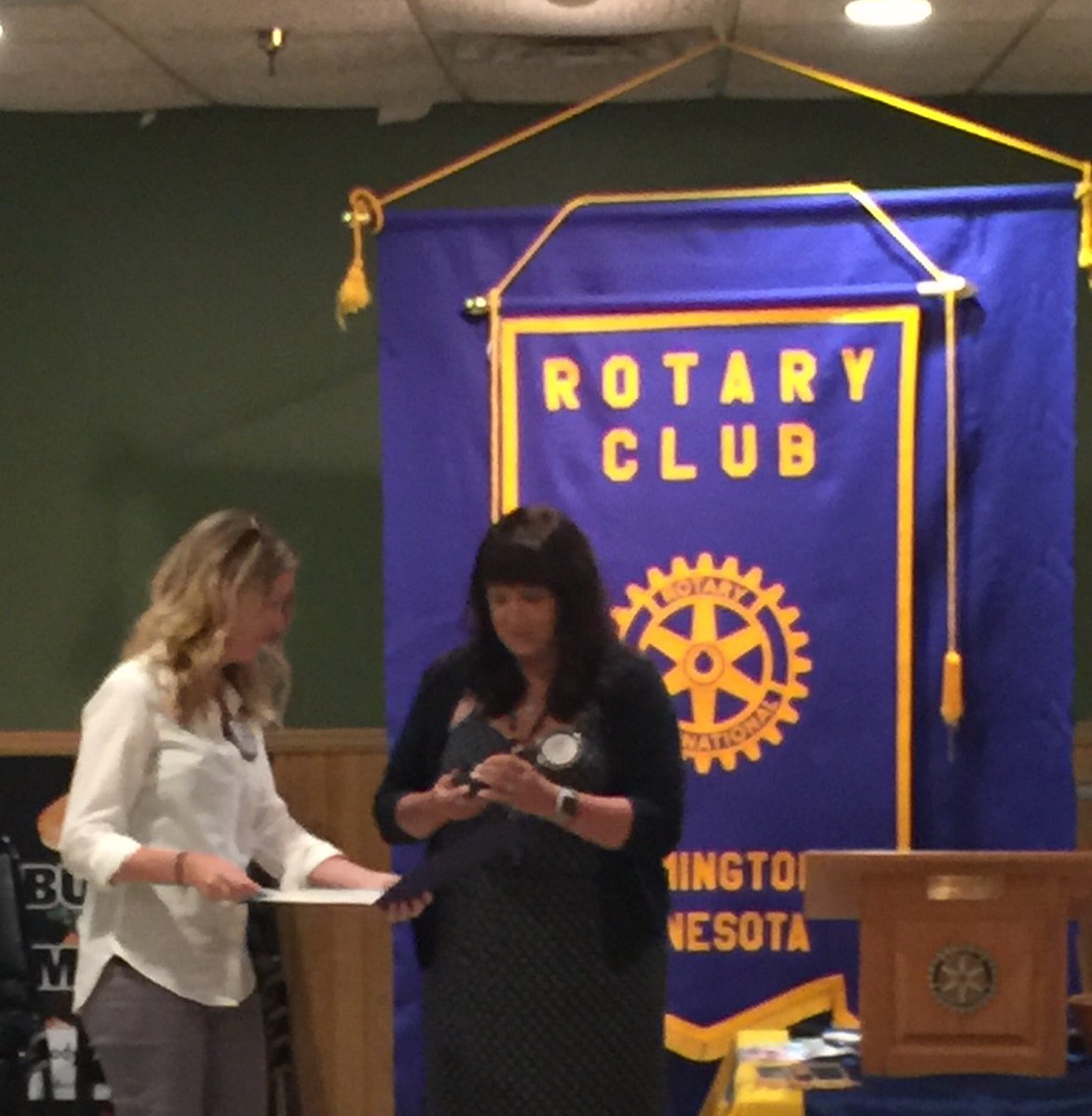 FarmingtonRI's tweet photo. Paul Harris Fellow Anika Rychner is recognized at Farmington Rotary.  #rotary17 https://t.co/xtyjI0bVRB