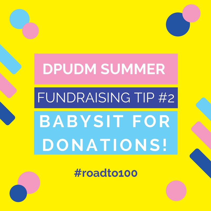 DePauwDM's tweet photo. DPUDM SUMMER FUNDRAISING TIP #2: Offer to babysit for a donation towards your fundraising goal! Let's get to #100k for those kids! #FTK https://t.co/wtTdoPE7w9